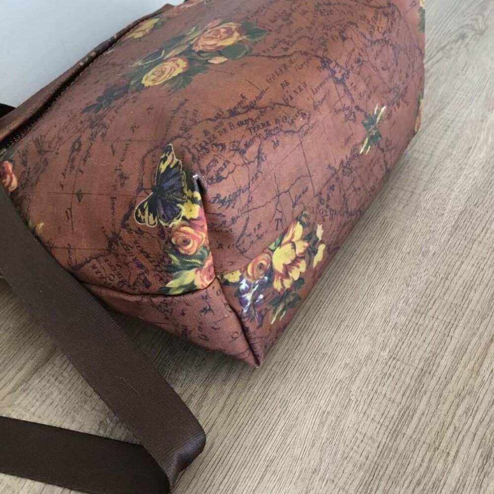 Patricia Nash English Garden Floral Map  Sling Crossbody Shoulder Bag Purse EUC - Picture 8 of 10